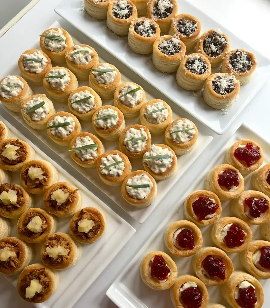 Plates of vol-au-vents